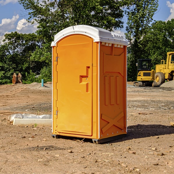 can i customize the exterior of the portable restrooms with my event logo or branding in Fyffe Alabama